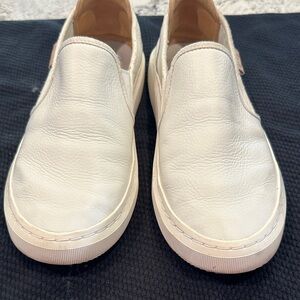 UGG White leather Slip-On Shoes